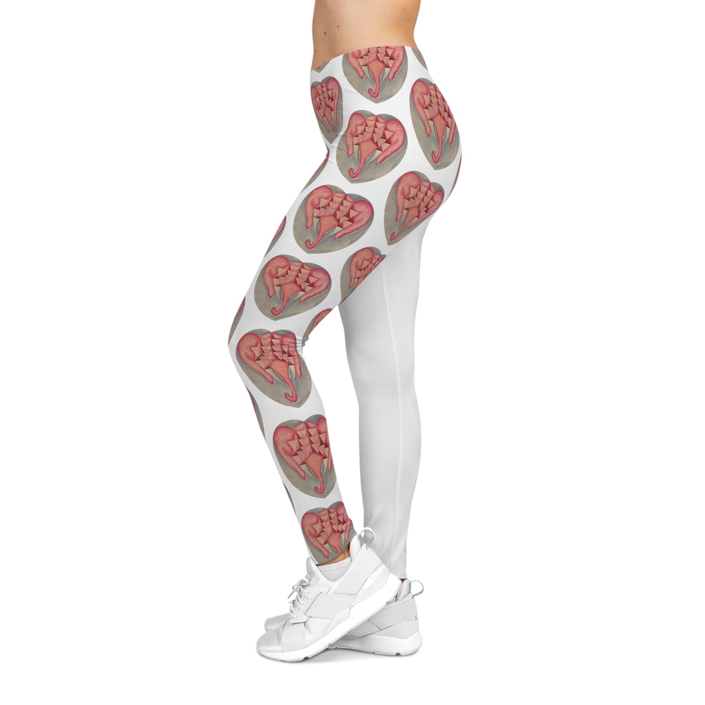 Pink Elephant Heart Leggings