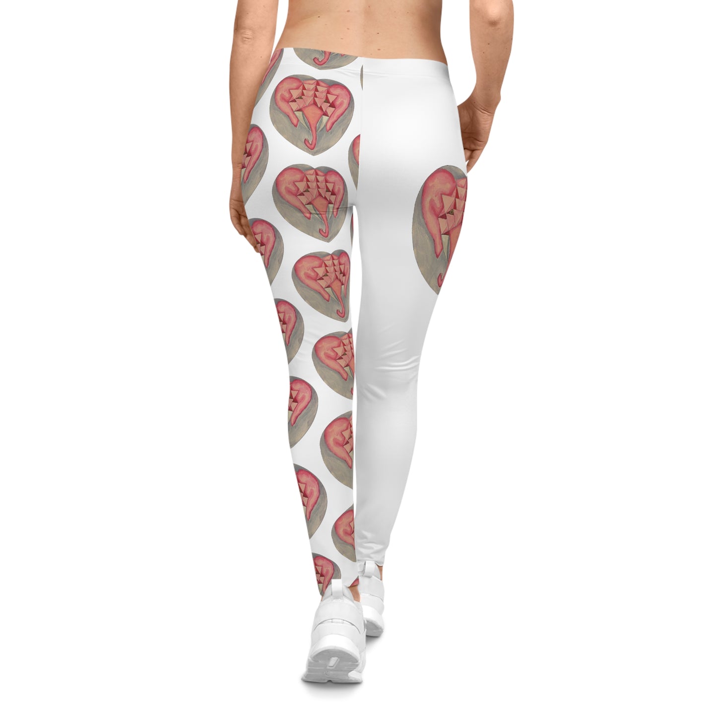 Pink Elephant Heart Leggings
